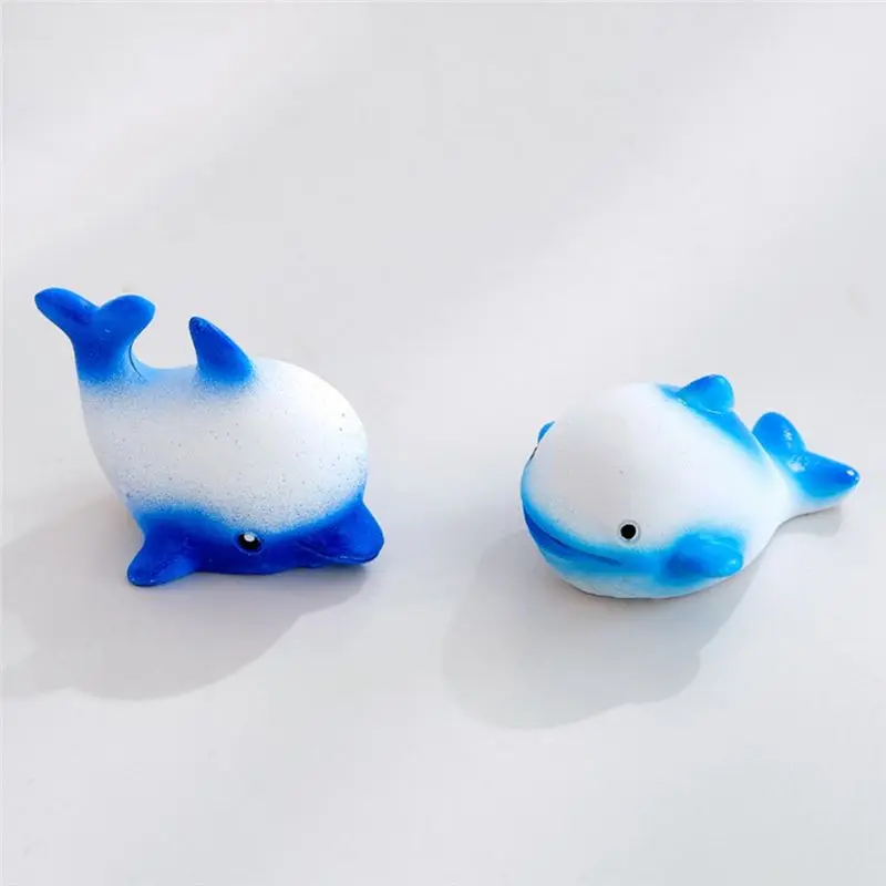 ABUP-Marine Animals Dolphin Blue Whale Model Figurine Crafts Home Decor Home Porch Display Marine Animal Lovers