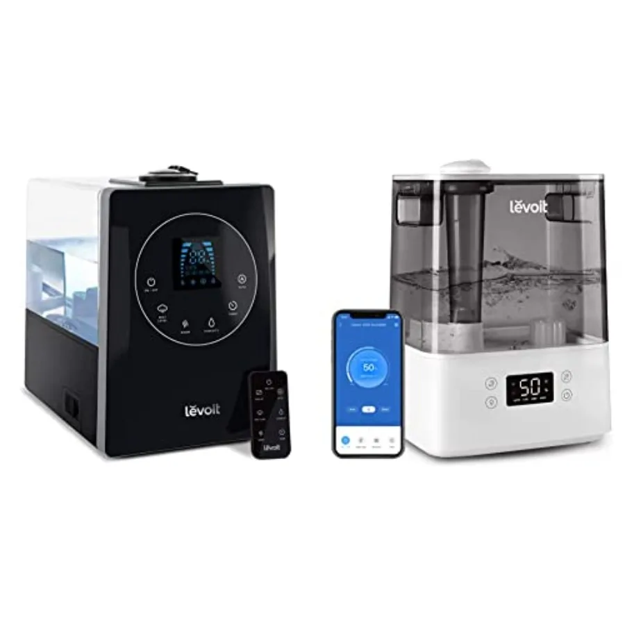 

Ультразвуковой увлажнитель воздуха для больших помещений и спален, 6 л, черный, с верхней заливкой, холодный туман, для дома, с функцией эфирных масел