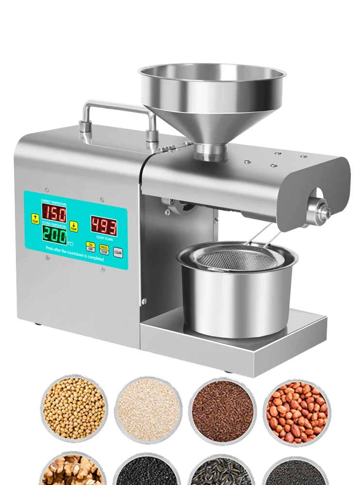 RG-312 220V / 110V Intelligent Oil Press Automatic Commercial and Household Stainless Steel Hot and Cold Oil Extraction MachineR