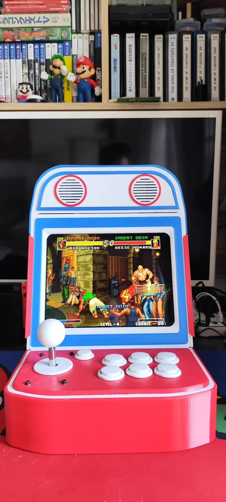 3D Printed Desktop Arcade Game Console With 560 Games And VGA、HDMI Ports For Connecting To An External Game Console Or Computer