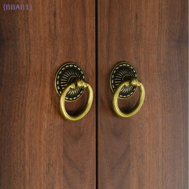 Vintage Zinc Alloy Drawer Ring Pulls Multiple Retro Styles Sturdy Construction Perfect For Cabinet Dresser Wardrobe Home Decor