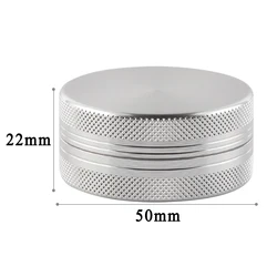 2-layer Aluminum Herbal Herb Grinder Tobacco Smoke Grinder Tobacco Crusher Metal Smoking Pipe Container Accessories