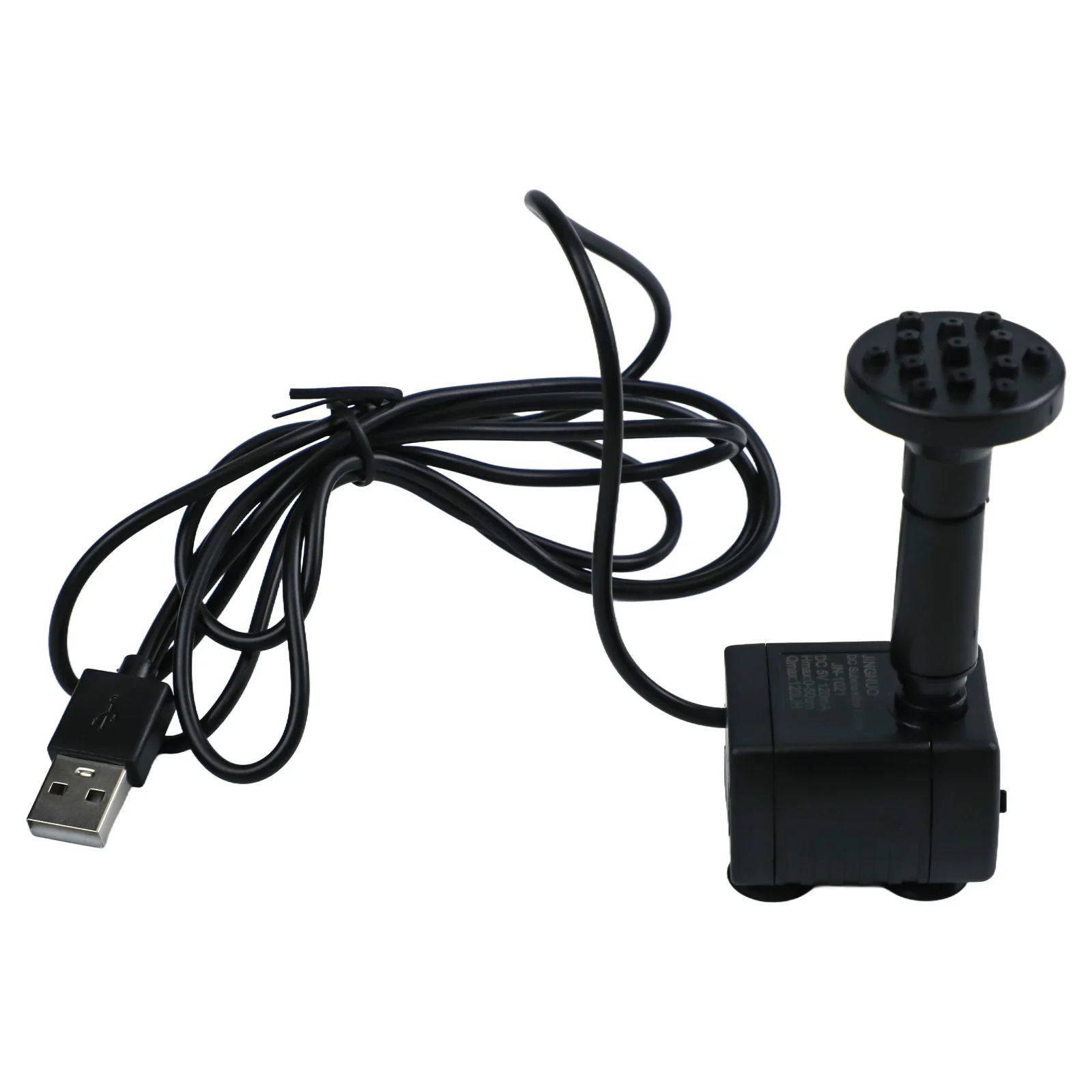 4W 5V Solar Fountain Pump Kit with 9 Spray Nozzles and 50CM Lift for Garden and Patio Water Features with USB Power Port
