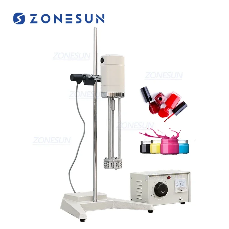 ZONESUN ZS-J300 Cosmetics Immiscible Liquid Colloids Emulsion Vinaigrettes Homogenized Milk Cutting Fluid Emulsifying Mixer