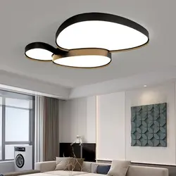 Modern Living Room LED Ceiling Lights Nordic Home Decor Indoor Bedroom Lamp Black White AC 90-260V Ceiling Chandeliers Lighting