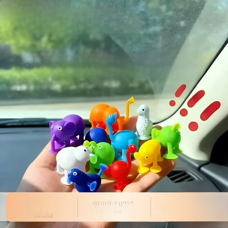 Brinquedo Educacional de Silicone Macio para Crianças, com Ventosa para Montagem em Carro, Bloco Calmante para Bebês, Marca Flying Blue Valley, Presen