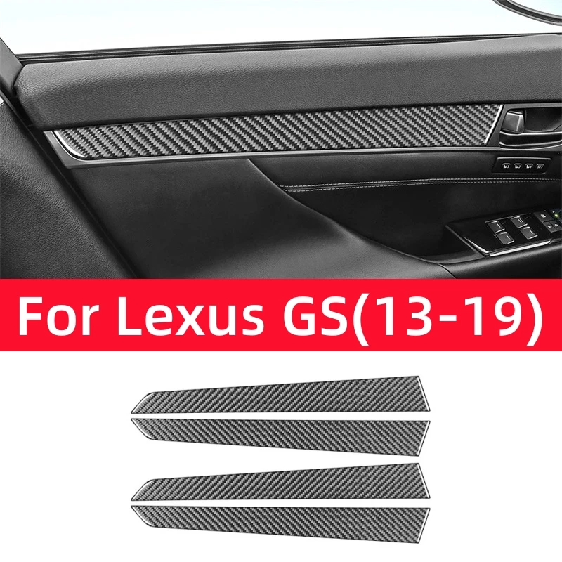 

For Lexus GS 2013-2019 Car Interior Accessories Carbon Fiber Door Panel Decorative Strip Trim Cover Decoration Stickers