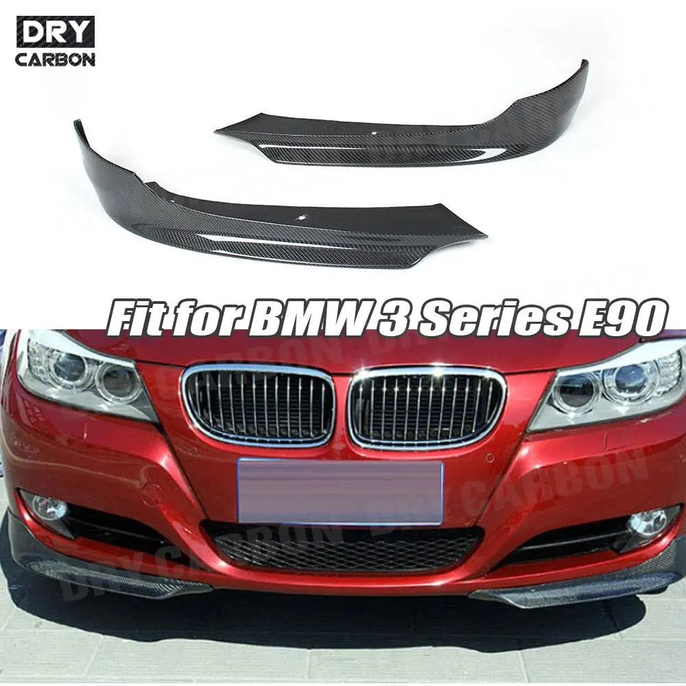 

Carbon Fiber Front lip Splitters Flaps Spoiler For BMW 3 Series E90 Base Sedan LCI 2006-2012 Front Bumper Splitters Accessories