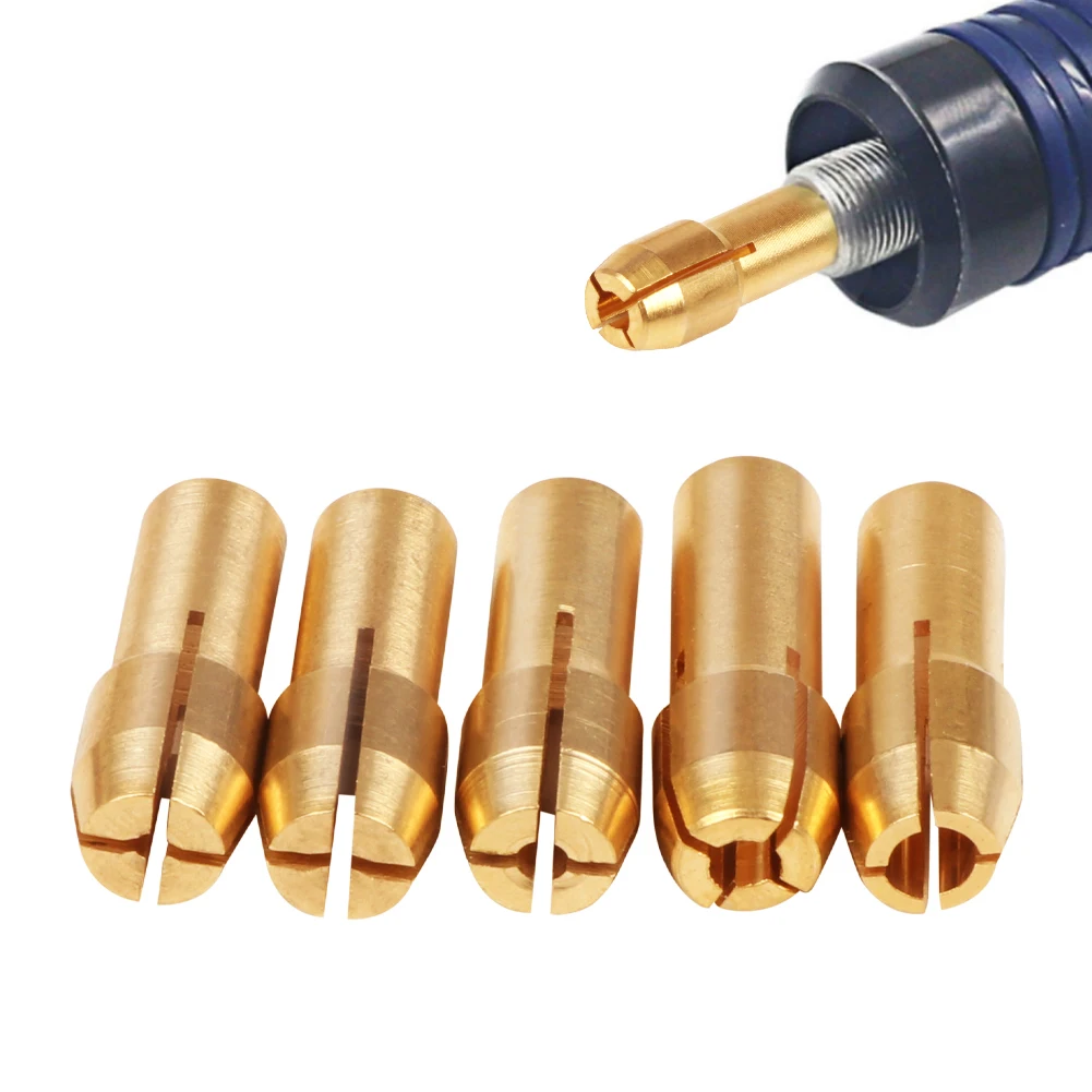 미니 드릴 척 Adapte 7Pcs 0.5-3mm(Inner2mm-2.35mm) 소형 전기 드릴 비트 콜레트 마이크로 트위스트 척 목공 도구 키트