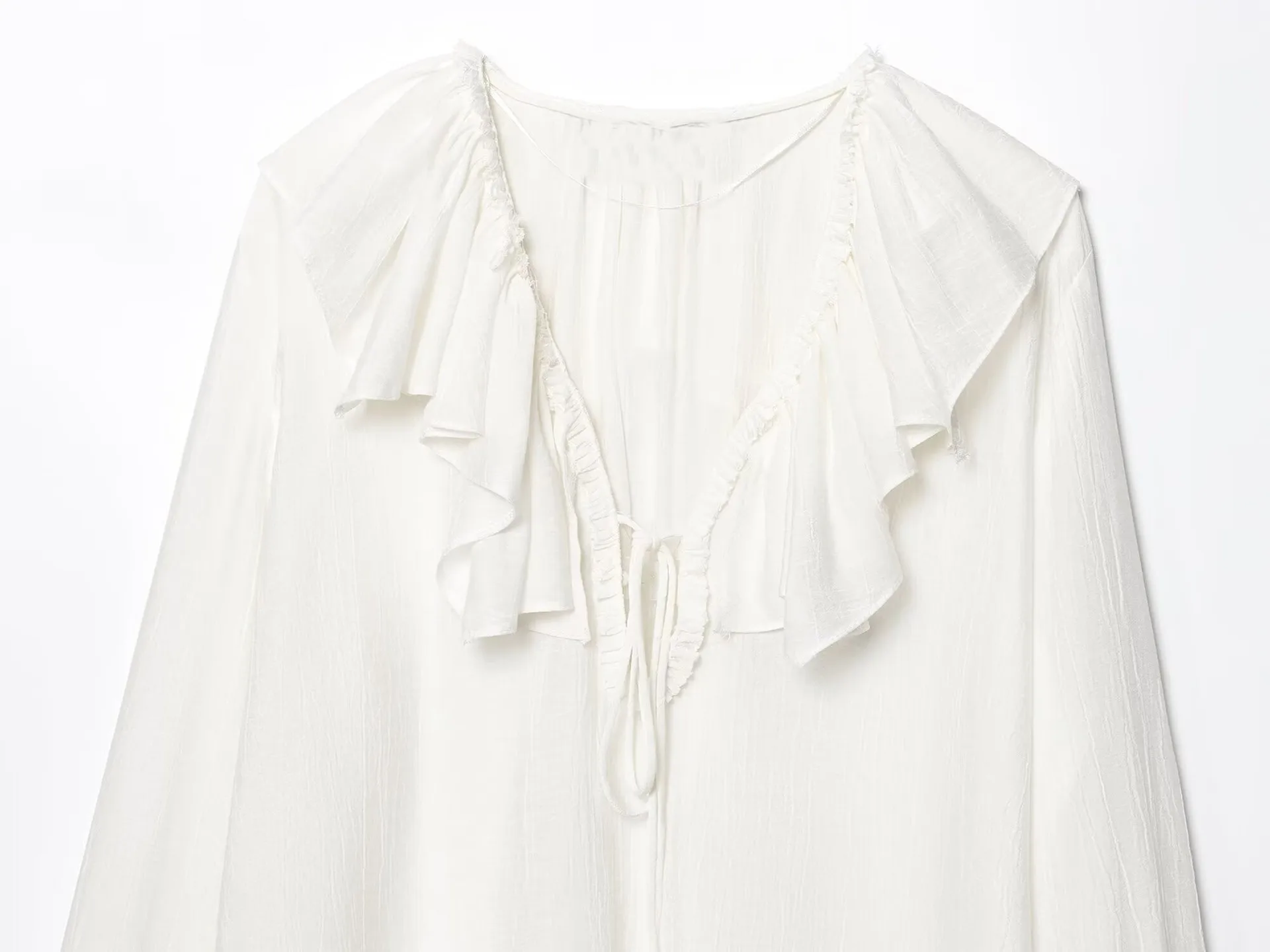 Transgraniczny nowy produkt 2025 europejsko-amerykański styl francuskie słodkie damskie koszule z ozdobnymi warstwami.