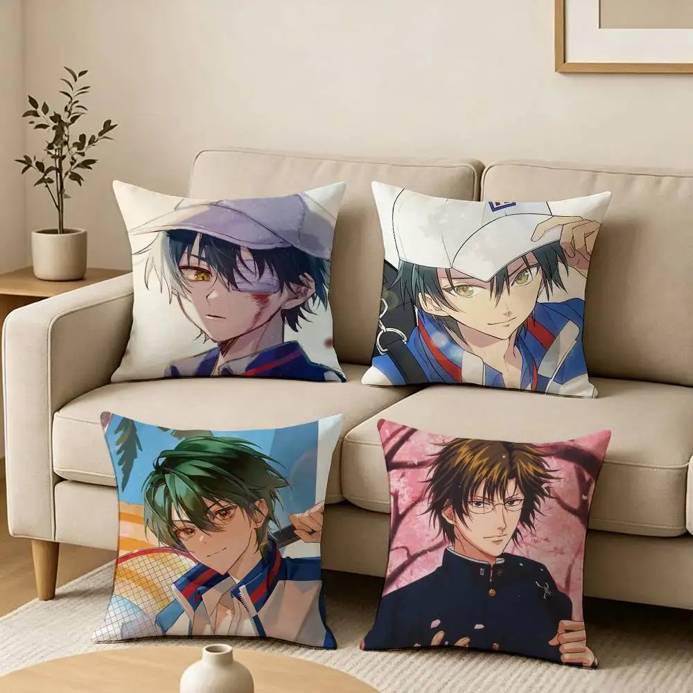 Anime P-Prince of Tennis  Square Double-Sided printed Pillow Case Bedroom Bedside Pillow Sofa Cushion Cover