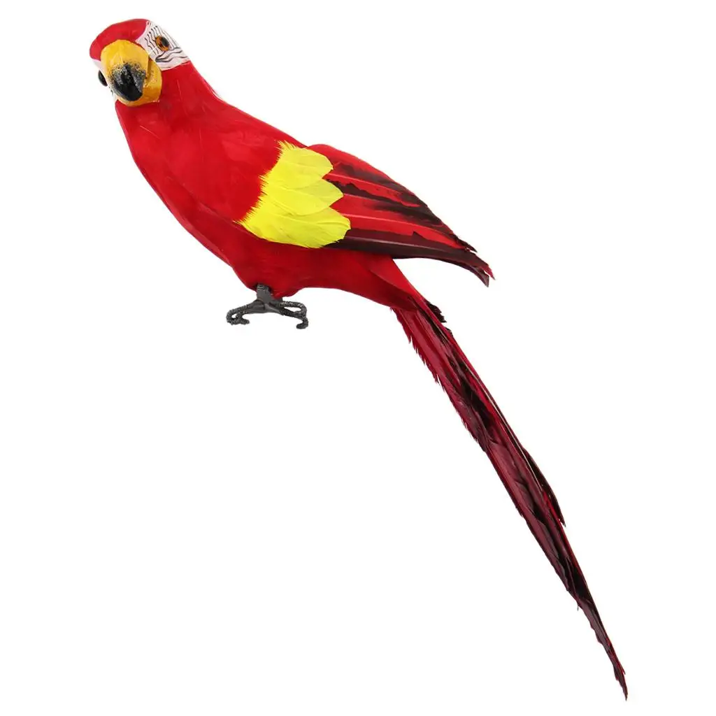 

45CM Vivid Parrot Ornament Imitation Animals Outdoor Tree Decor Bird PICK