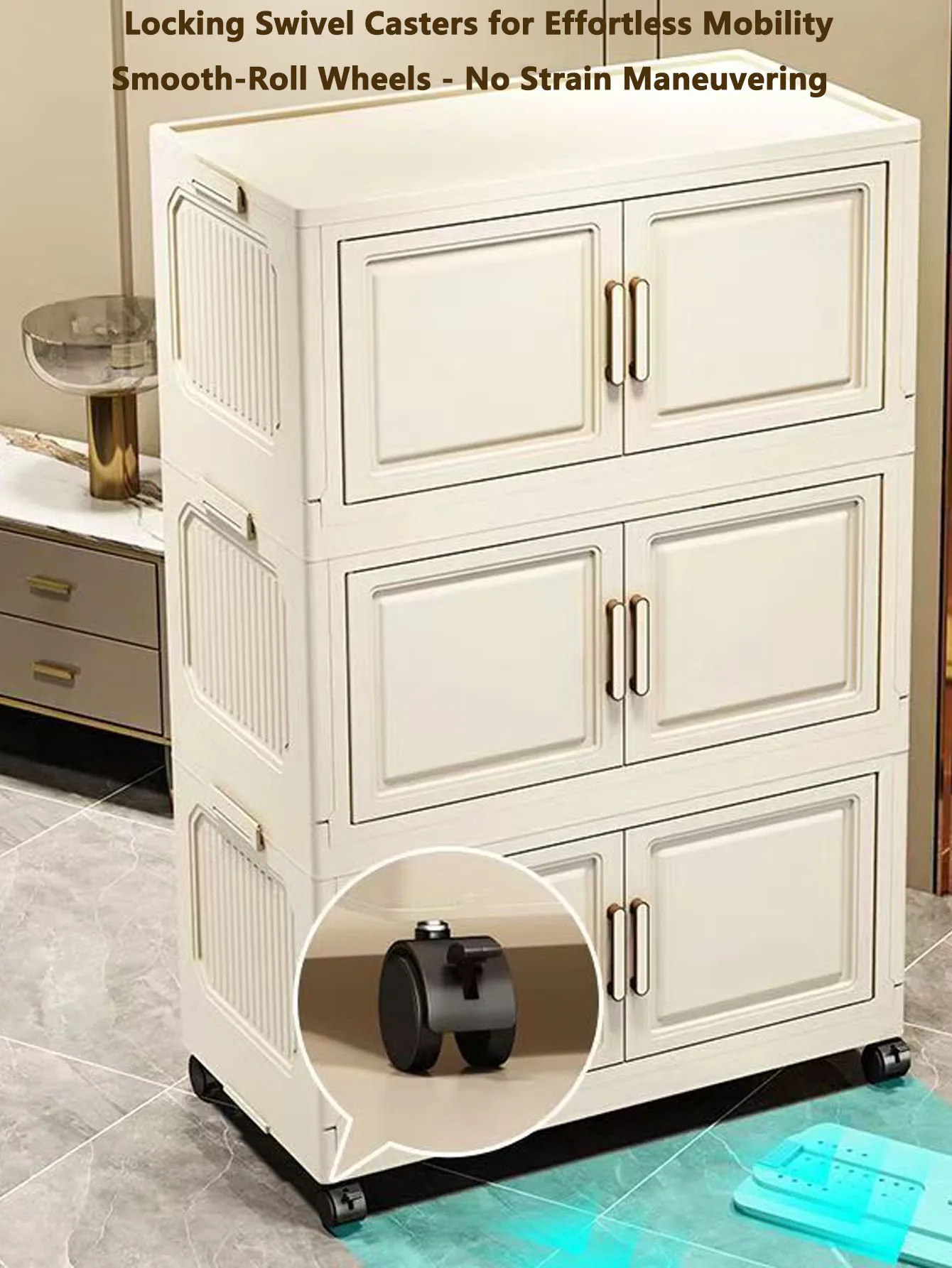 

Foldable Plastic Clothes Storage Cabinet – Large Capacity Simple Wardrobe for Adults & Baby, Space-Saving Home Organizer