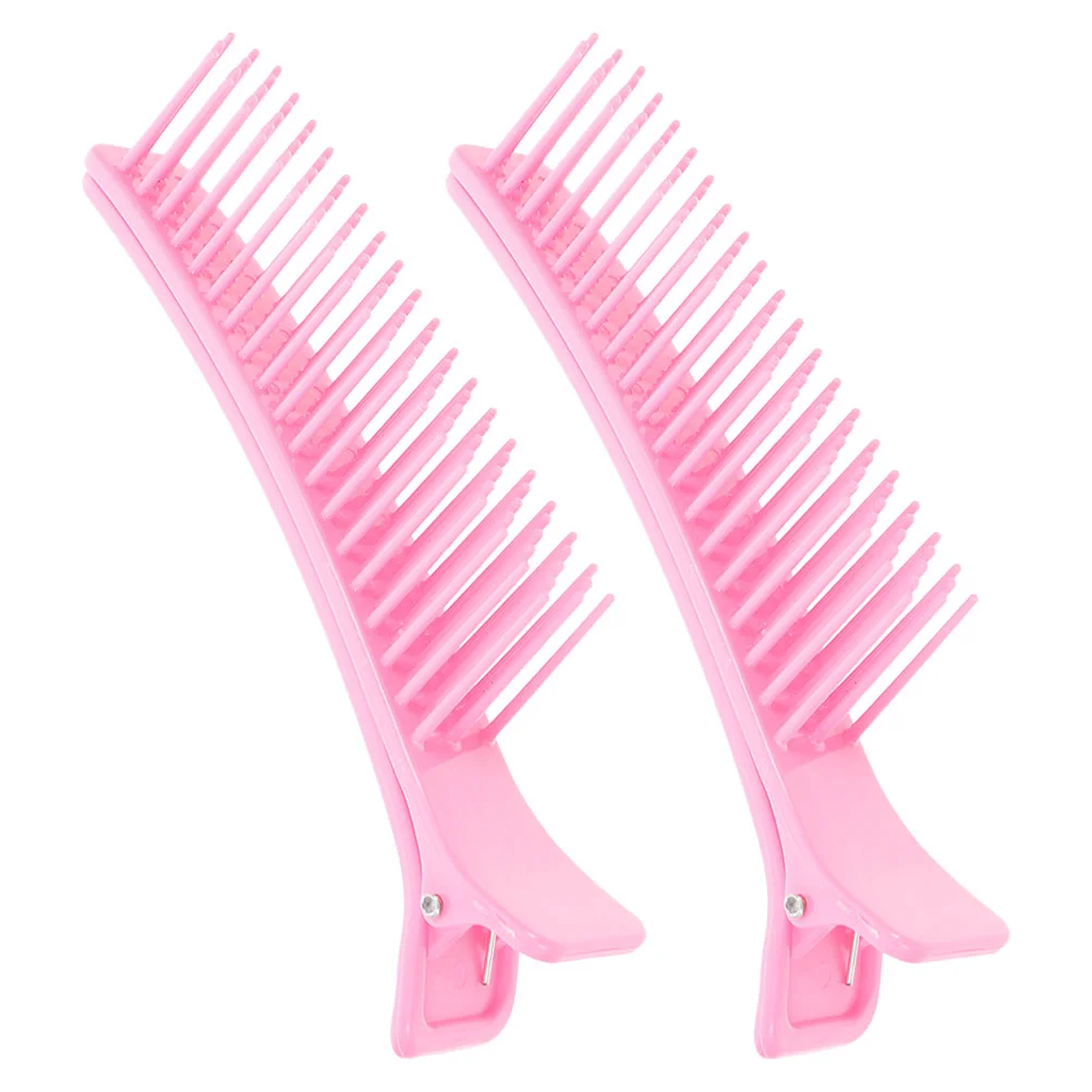 2 Pcs Extra Large Barrettes for Thick Hair Clip Brushes Women Grip Braiding Combs Parting