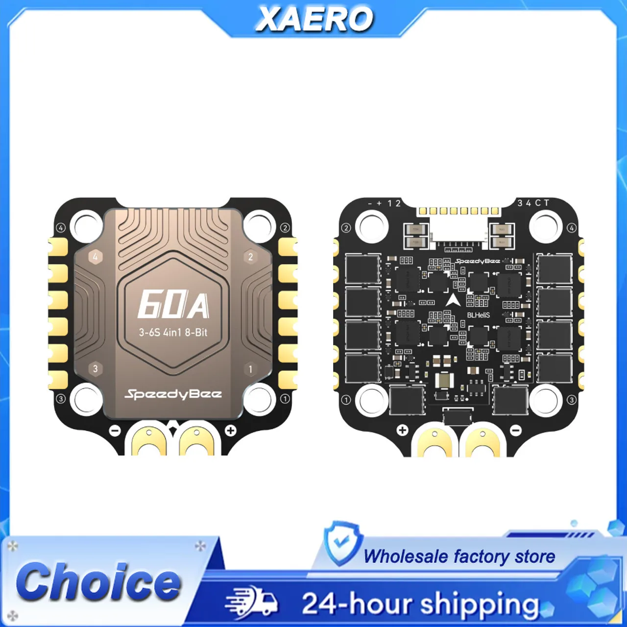 SpeedyBee F405 V4 & 60A 4in1 ESC Flight Stack BLHeli_S All in One FPV Drone FC ESC Combo
