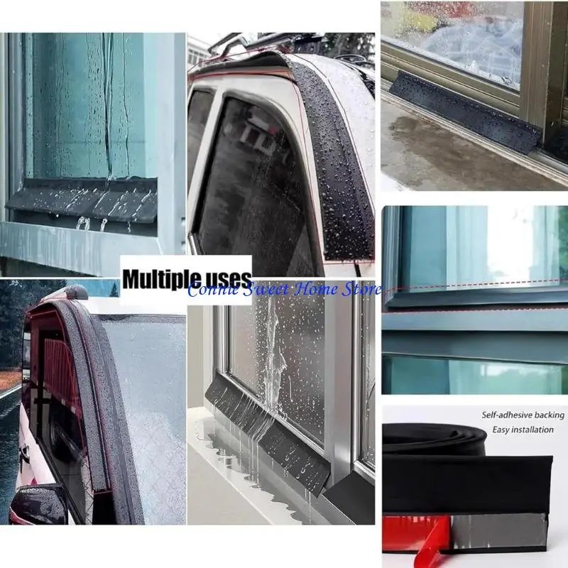 LXAF Rainproof Water Backflow Sealing Strips Baffle Windproof Flashing Board for Window Door Balconies Preventing Water