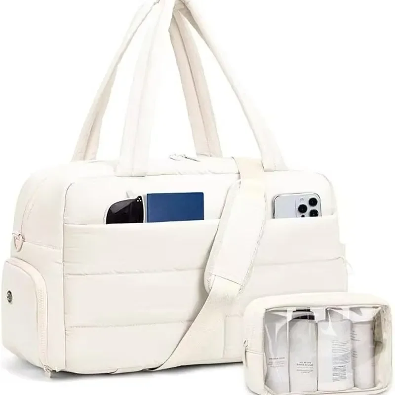For  Large Capacity Handbag Multi-compartment with Transparent PVC Toiletry Bag Short-distance Business Travel