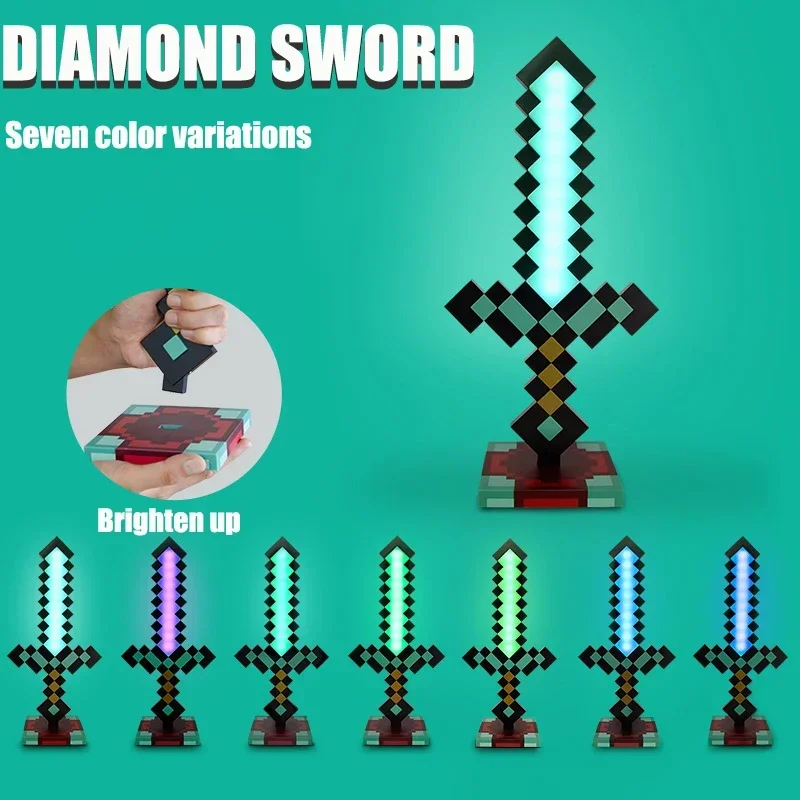 Colour LED Light Figure Toys Game Sword Night Light Decoration Changer Sword Game Peripheral Model Table Lamp Gifts for Children