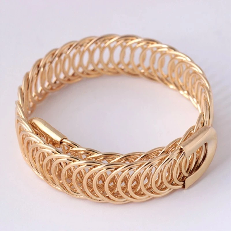 Punk Style Adjustable Open Bracelets & Bangles for Women Sexy New Fashion Charm Metal Braided Bracelets Party Jewelry Gifts