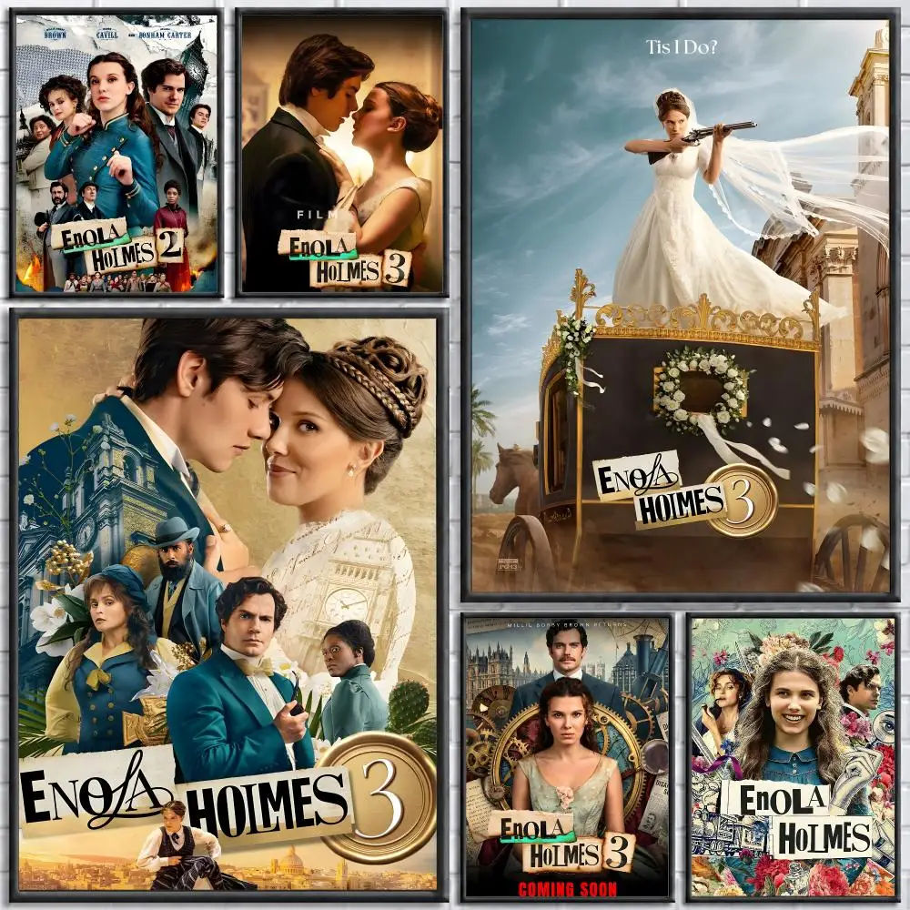Movie Enola Holmes 3   Print Wall Art Pictures Canvas Painting Living Room Bedroom Home Decor Poster