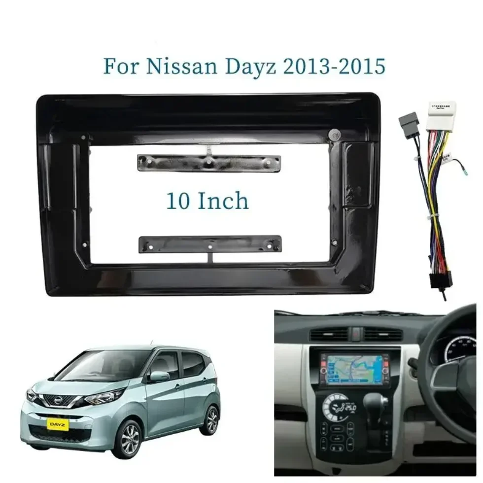 

10-дюймовая Автомобильная рамка для Nissan Dayz 2013-2015, адаптер Canbus Box, декодер Android, радио, аудио, приборная панель, комплект