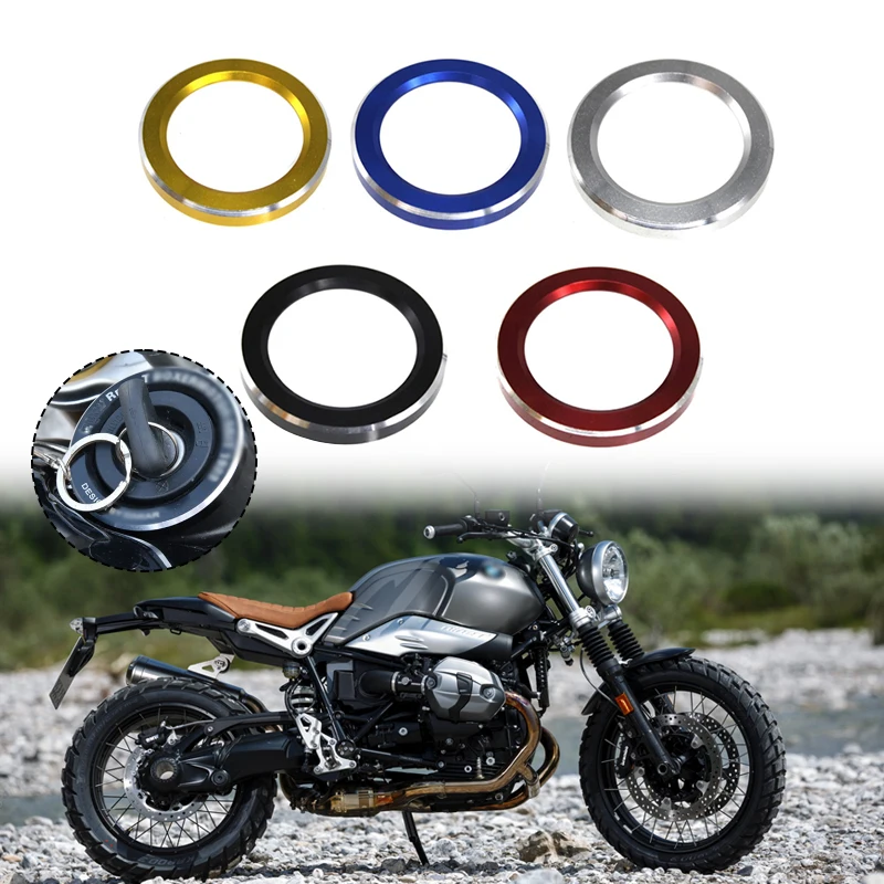 R Nine T Ignition Starter Lock Cover Key Ring For BMW R NINET Scrambler Racer Pure Urban GS R9T 2014-2023 Motorcycle Accessories