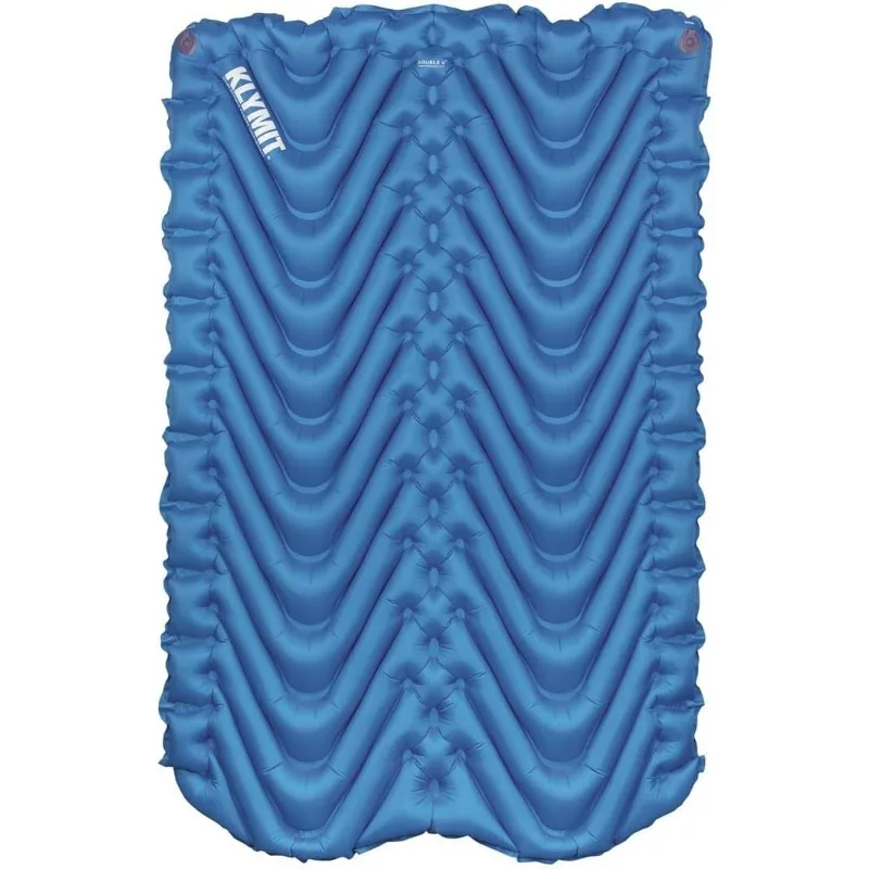 وسادة نوم قابلة للنفخ مزدوجة على شكل حرف V من KLYMIT |   مرتبة سرير هوائي سميكة وخفيفة الوزن وسهلة النفخ وقابلة للطي للتخييم وحقيبة الظهر