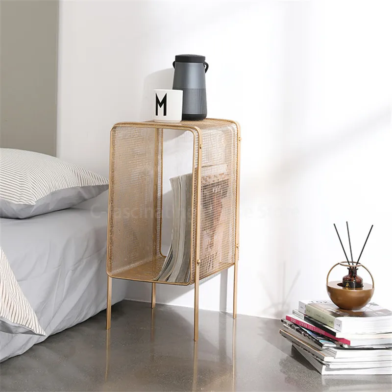 new Simple Bedside Racks Multi-purpose Creative Living Room Shelf Storage Rack Floor Clip Storage Personality Nordic Style Rack