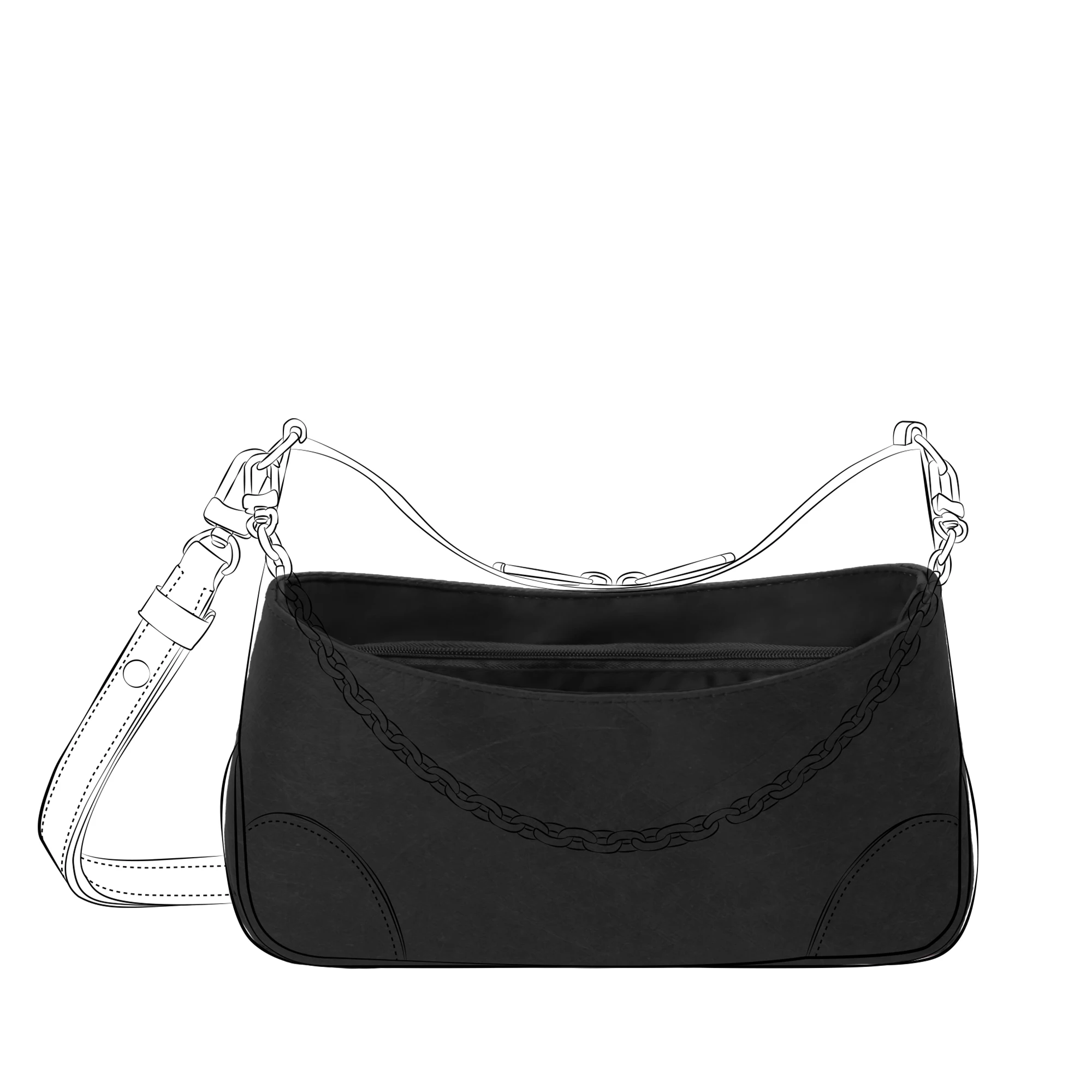 DGAZ Lightweight Purse Organizer Insert for Boulogne Nano/PM Bags,silk and DupontPaper handbag inner for Luxury Bag