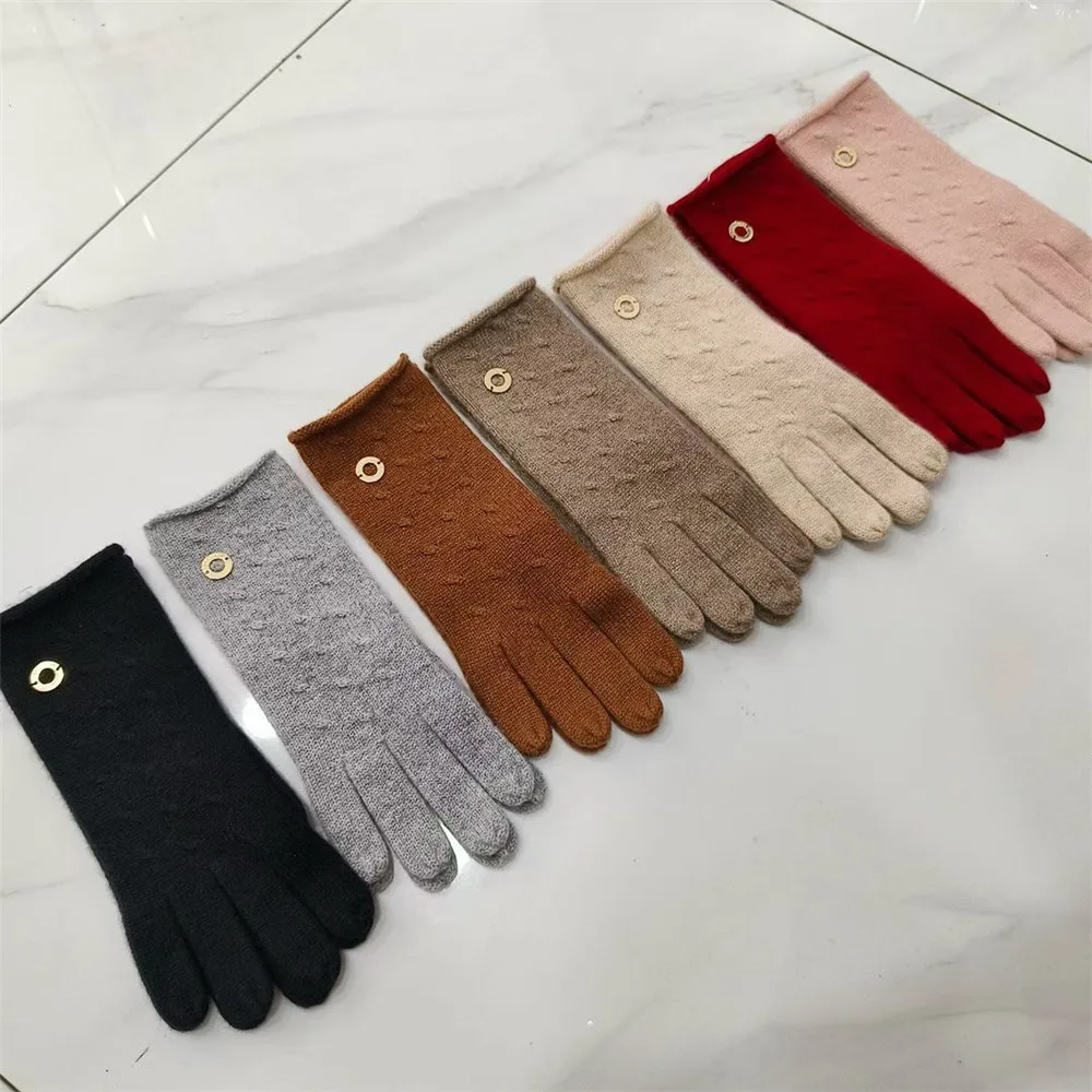 Women's Cashmere Gloves Comfortable Warm Winter Finger Gloves
