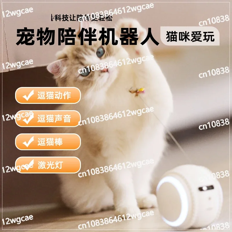 Cat companion robot teasing cat artifact camera camera camera monitoring cat teasing stick two-way voice self-hilarity