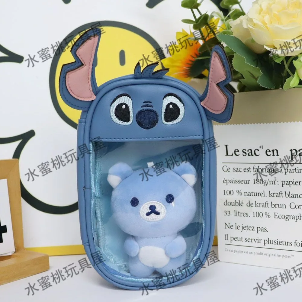 

Lilo & Stitch Cartoon Storage Bag Cute Pain Bag Pendant Stationery Organizer Portable Handbag Cosmetic Makeup Pouch Gift toys