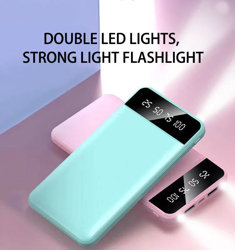 

Portable Power Bank 20000mAh Digital Display Multiple Colour Options for Charger IPhone 15 Ultra Slim Powerbank