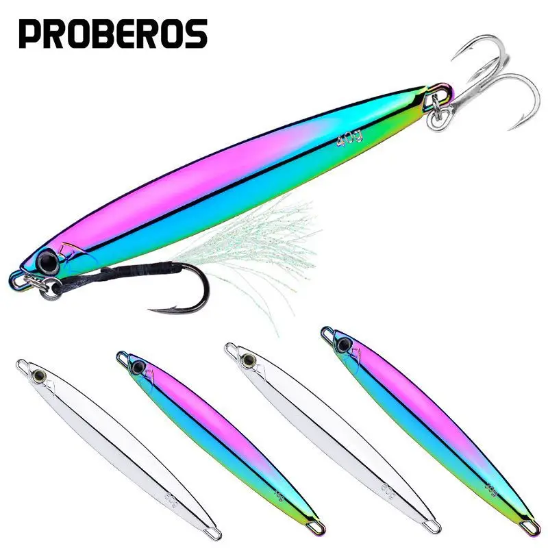 BILLINGS 1pcs  Long-Cast Elongated Electroplated Jig Fast-Retrieve Mackerel Mirror-Finish Lure—Metal Lure—Fishing Gear