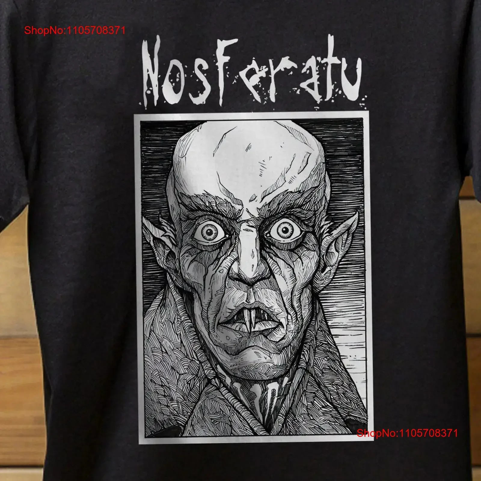 Nosferatu T shirt Vampire Occult Dark Gothic Halloween Horror vintage Washed Comfortable Slightly designer clothes homme