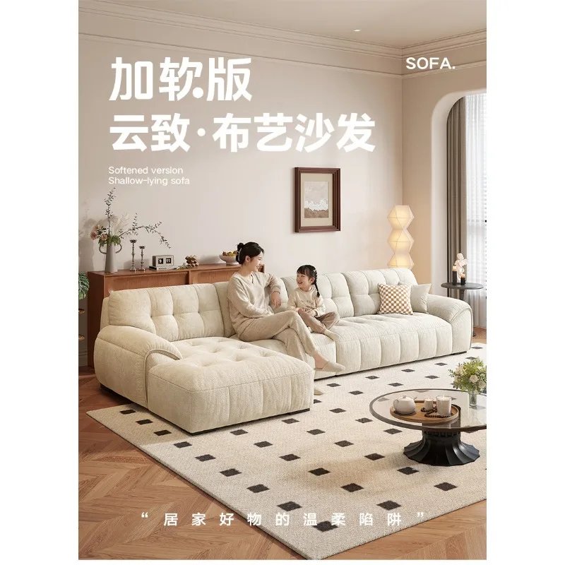 Cream Blizzard Neil Corner L-shaped Princess Living Room Sofa