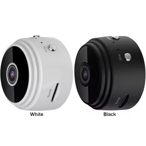 Cámara Inalámbrica HD 1080p, Videocámara Doméstica con Visión Nocturna, USB Recargable, Visualización Remota, Fuerte Magnético para Interiores, Coche, Bebés, Mascotas