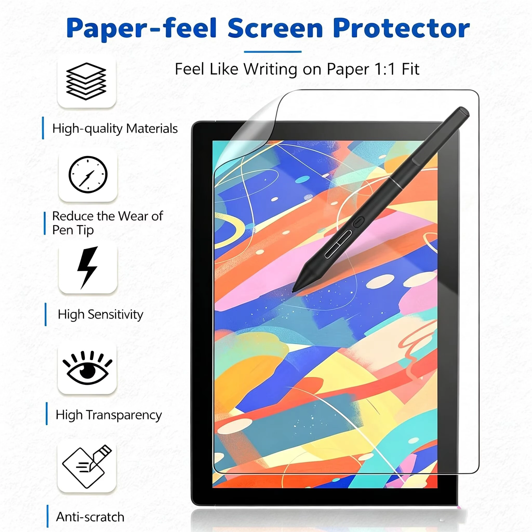 2PCS Hydrogel Soft Film Full-Screen Protection Film for Wacom Cintiq 16 DTK168 16 inch  non-touch Screen Protector