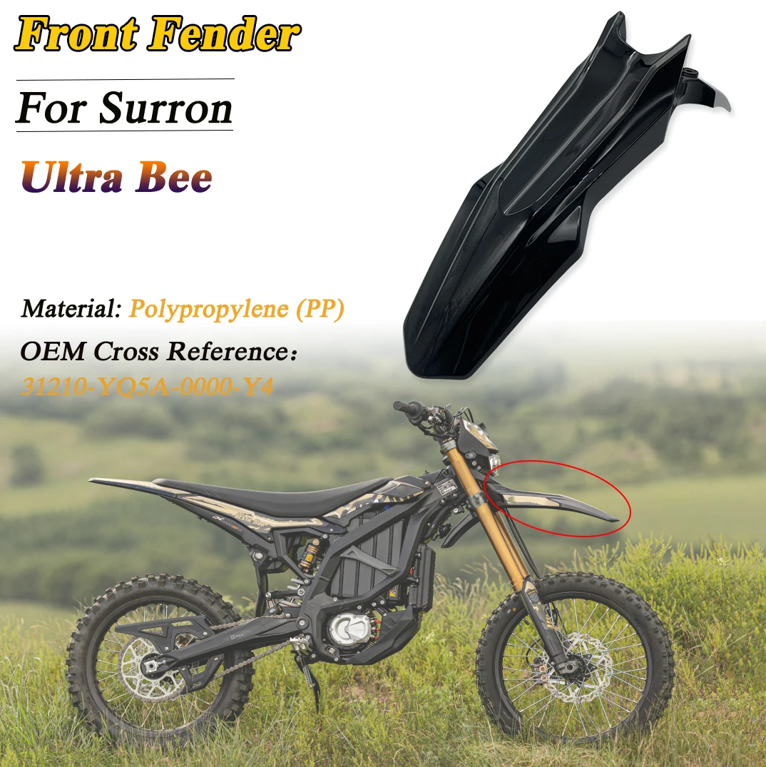 Motorcycle Parts For Surron Ultra Bee Mudguard Front Fender Plastic Cover Sur-Ron Electric Bike Mud Guard Body Fairing Accessory