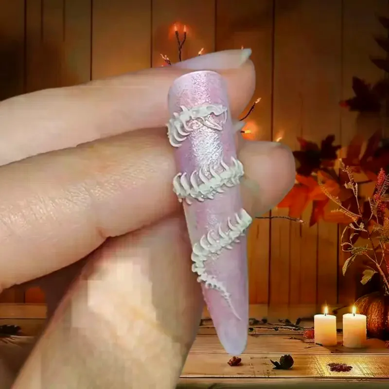 1 قطعة ثلاثية الأبعاد الهيكل العظمي الزواحف مسمار الفن العفن DIY بها بنفسك صالون ملحق سيليكون مسمار تصميم قالب لتصميم مانيكير الإبداعية