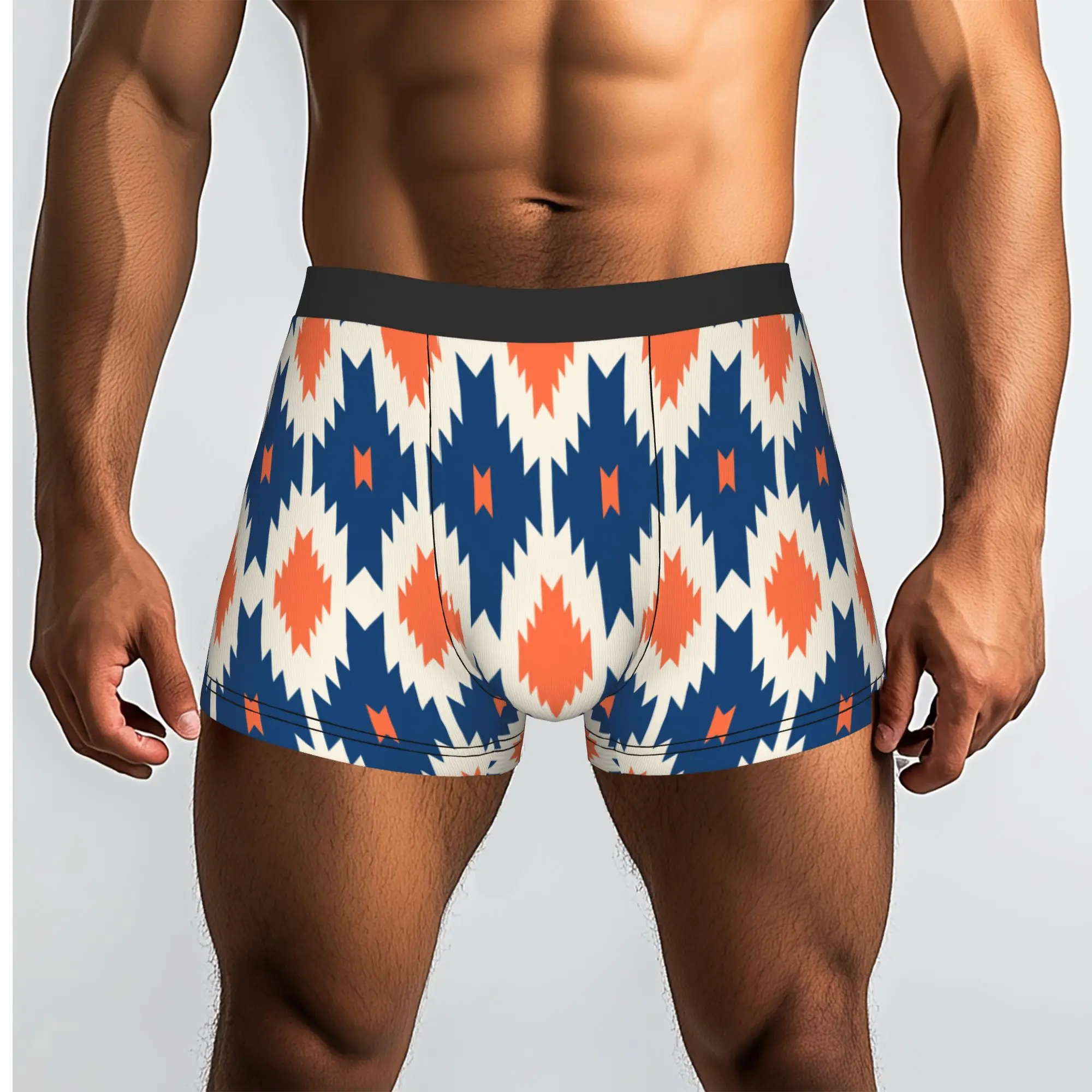 Customized Aztec Southwestern Navajo Pattern Navajo Underwear Male Printed  Boxer Briefs Shorts Panties Breathable Underpants