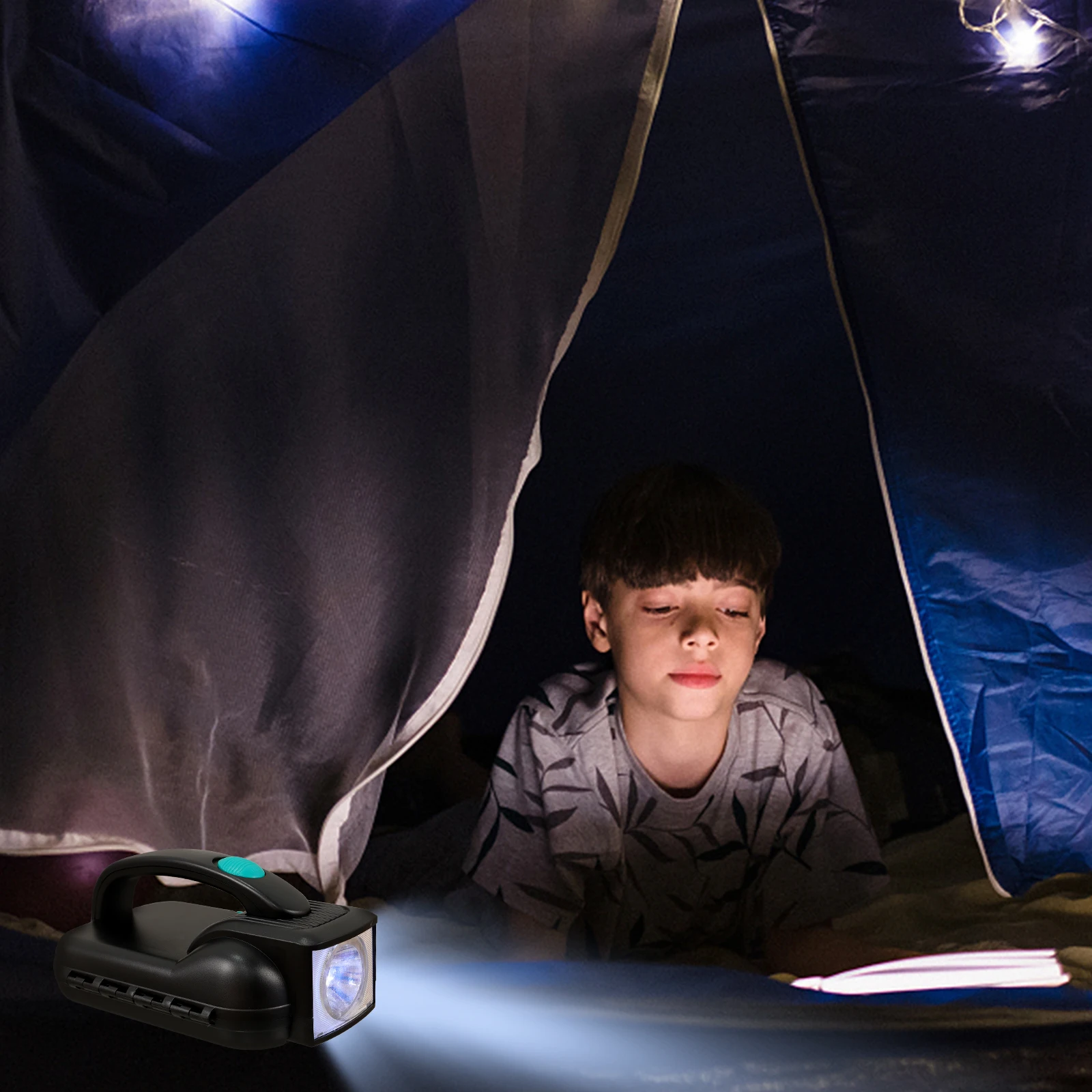 

1Set Tool Box Flashlight Kit Multifunctional Working Flashlight with Ratchet Handle Torch for Home Repair and