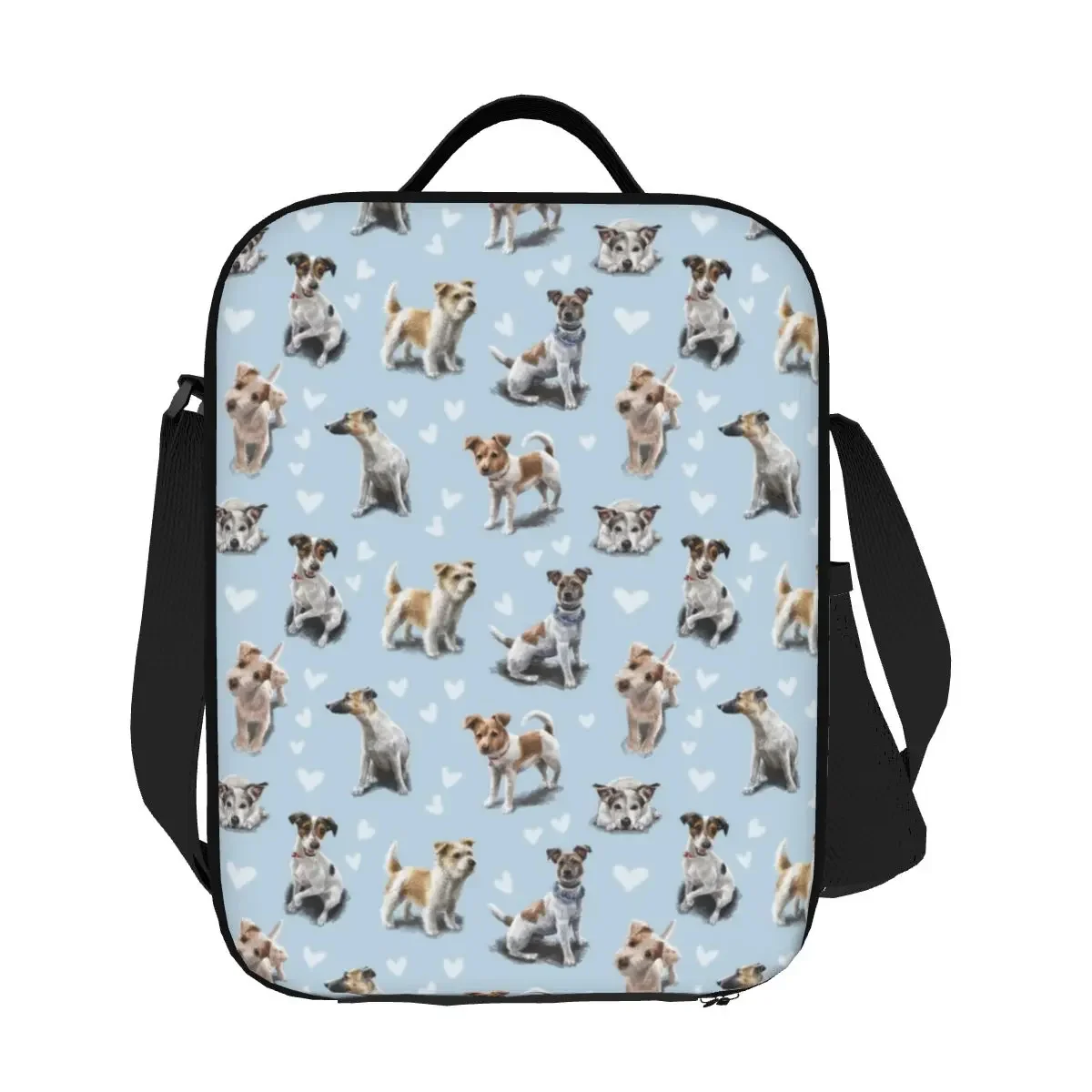 Custom Jack Russell Terrier Puppy Love Lunch Bag Women Thermal Cooler Insulated Lunch Boxes for Kids School