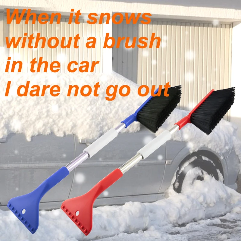

1 Автомобильная снегоуборочная щетка для зимнего снега, 2 в 1, необходимый Безопасный инструмент для использования в автомобиле
