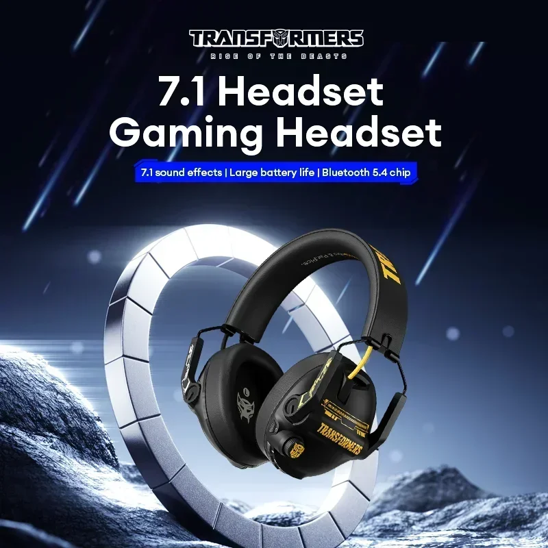 TRANSFORMERS TF-G03 Cuffie Bumblebee Cuffie da gioco Auricolari musicali per PS4 Play Station 4 Gioco PC Chat Computer Modalità doppia