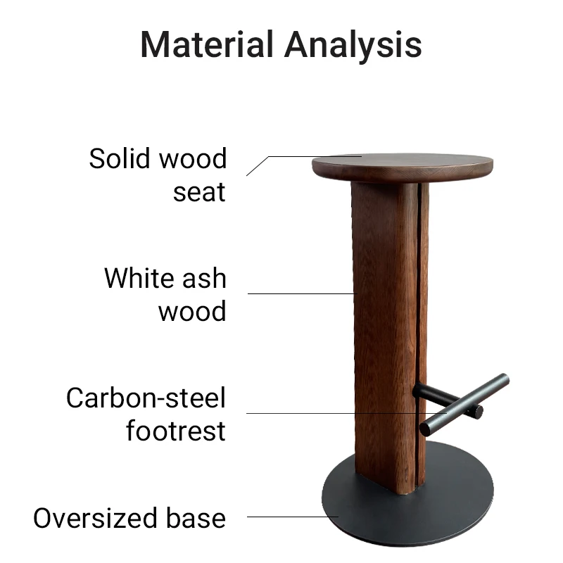 가벼운 고급 원목 고급 바 의자, 가정용 높은 의자, 고급 바 의자