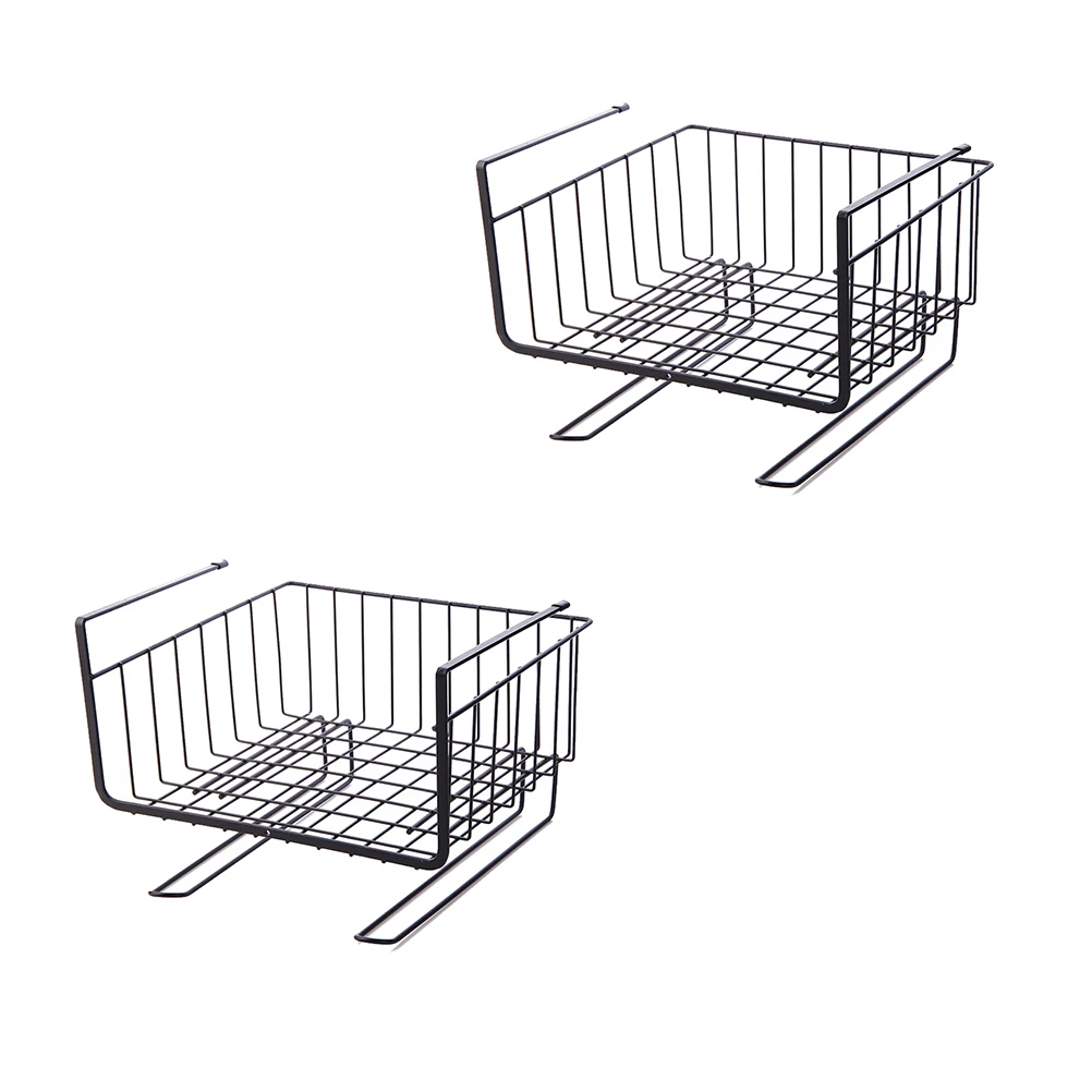 

U shaped Under Cabinet Shelf Wardrobe Storage Rack Kitchen Hanging Steel Wire Load bearing PlankThickness Below 35cm