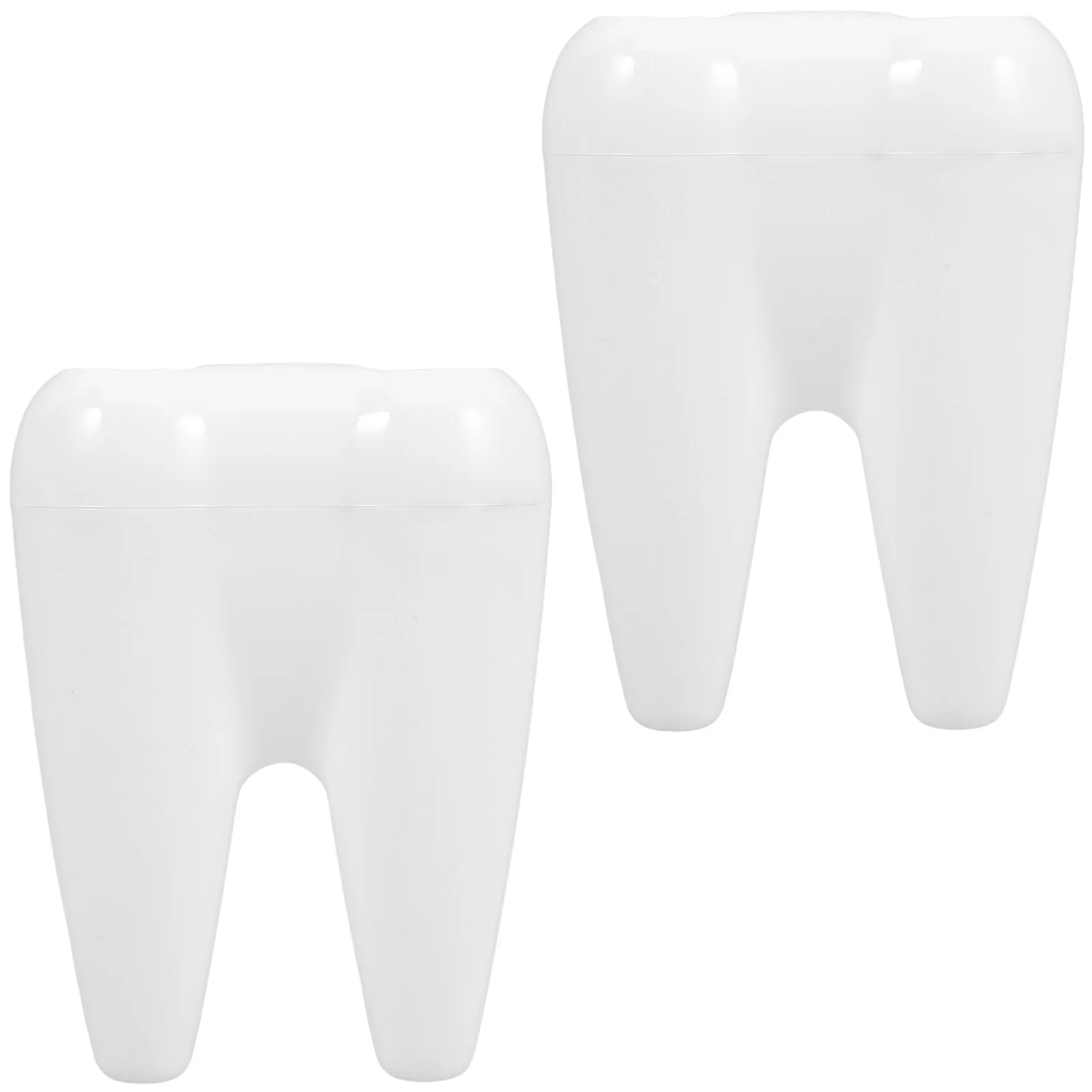 

2Pcs Unique Tooth Design Toothbrush Holder Bathroom Counter Accessory Multi Hole Ventilated Stand for Family Use Stylish Home