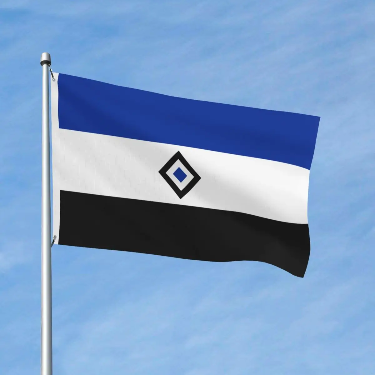 HSV German Soccer Club Flags Double Sided Indoor  Banner Hamburgers SV Bundesligas 2 Grommets Home Room Dorm Wall Decor 3x5 FT