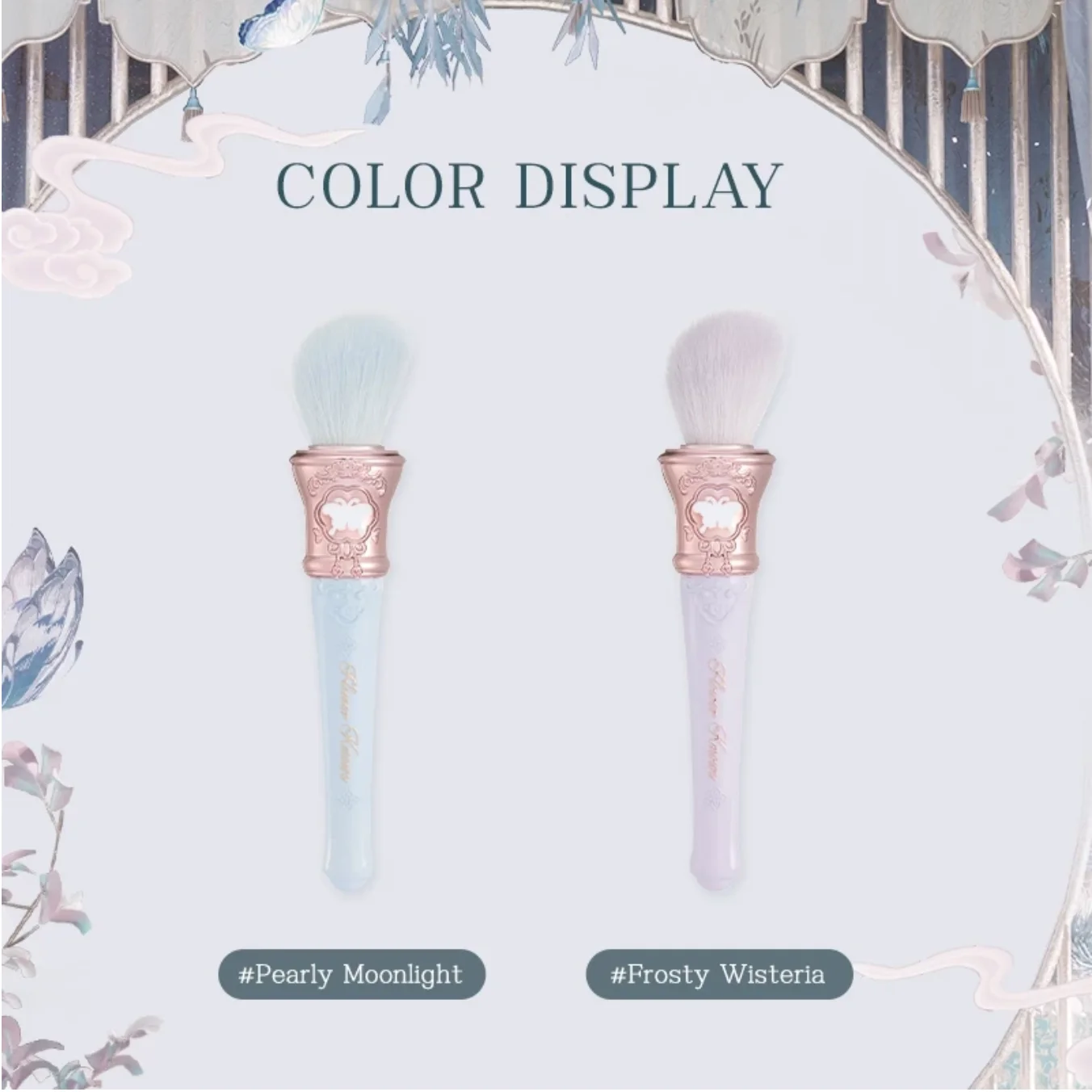 Flower Knows Moonlight Mermaid Blush Spot Brush, Fluffy Stippling Brush, Face Brush, Highlighter, Bronzer, Contour, Soft Makeup Brush